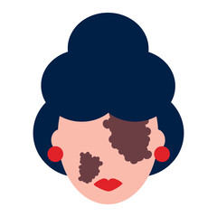 person with vitiligo icon