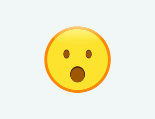 Vector illustration of Face with Open Mouth