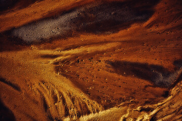 Abstract color sand texture at kaolin mine