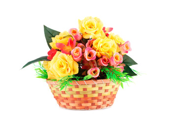 Roses in basket