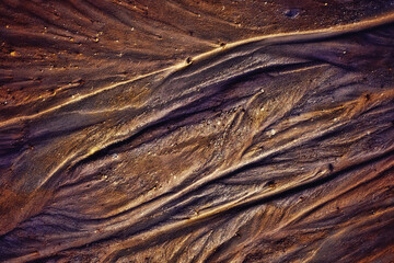 Abstract color sand texture at kaolin mine