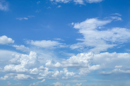 The sky and clouds forming a rainstorm during the day.
