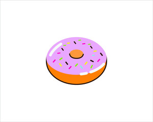 Obraz premium Illustration vector graphic of donuts with attractive colors. where this donuts vector is an menus example