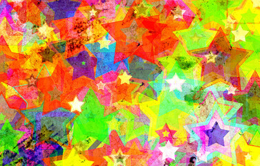 grunge Stars on the wall