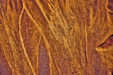 Abstract color sand texture at kaolin mine