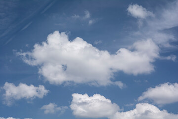 blue sky with white clouds, abstract background