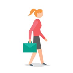 Businesswoman holding briefcase