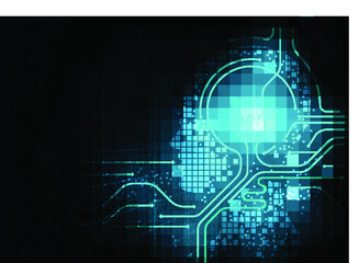 Artificial intelligence design abstract technology background