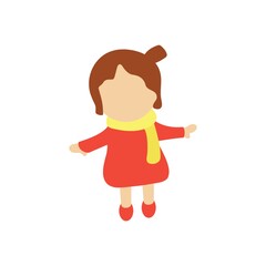 Girl with scarf