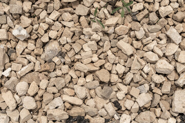Crushed gravel as background or texture ,Background of granite gravel