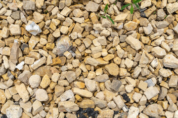 Crushed gravel as background or texture ,Background of granite gravel