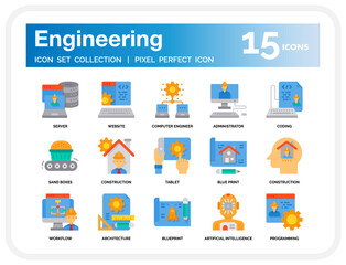 Engineering icons for web design, book, ads, app, project etc.
