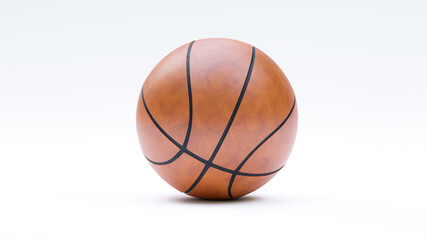 Basket ball auf weißem Hintergrund