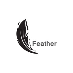 Feather smooth Icon Vector Logo Template Illustration Design