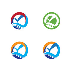 Set Check Mark Logo Template