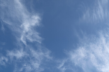 Beautiful cloudscape on blue sky background.