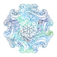 Obraz premium Round ethnic mandala pattern