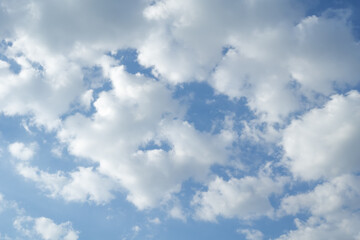 Beautiful cloudscape on blue sky background.