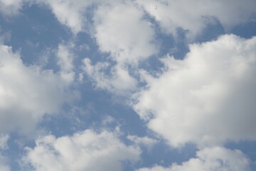 Beautiful cloudscape on blue sky background.