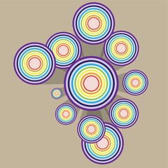 Rainbow circles background