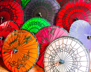 Colourful Oriental umbrellas