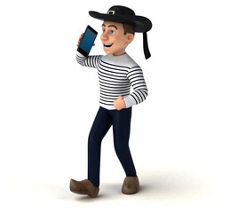 Fun 3d cartoon breton character