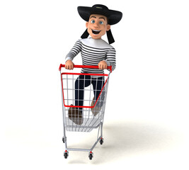 Fun 3d cartoon breton character