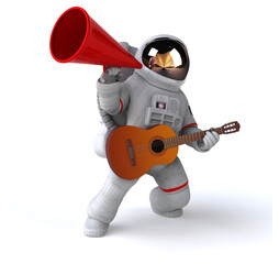 Fun astronaut - 3D Illustration