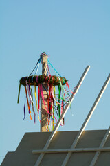 Richtfest - Kranz auf dem Dach