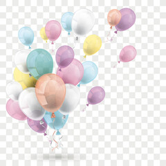 Pastel Colored Balloons Transparent © Alexander Limbach