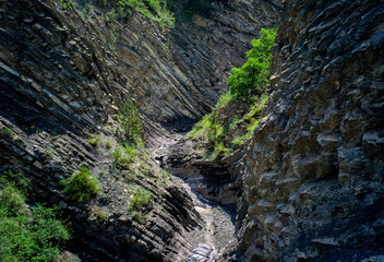 Gorges supérieures du Cians dans l'arrière pays niçois dans les Alpes-Maritimes en France