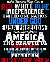 Obraz premium Vector design on the theme of Independent's of United States of America Stylize Grunge Typography, t-shirt graphics, print, poster, banner
