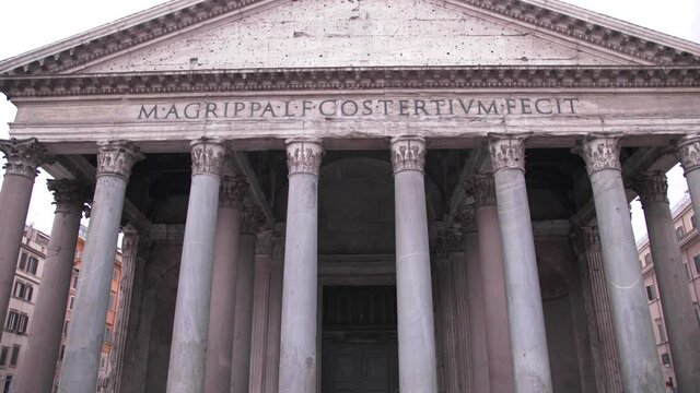 Pantheon in Rome, Italy Lock-down quarantine