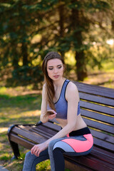 A close up of attractive young woman running