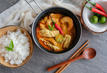 Seafood Coconut Curry Soup