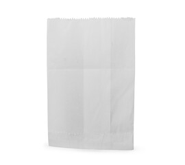 White blank paper bag set isolated on white with clipping path
