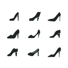 Women stylish footwear. elegant shoe for Female fashion  Vector illustration. Design on white background. EPS 10