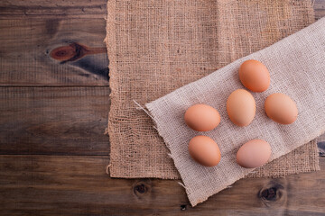 egg on wood background, fresh egg
