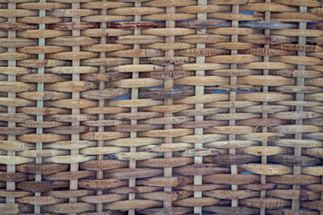 Texture background of woven vine handmade baskets