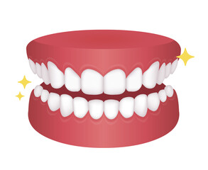 Dental braces flat vector illustration / no text
