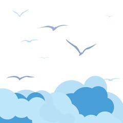 Clouds and birds