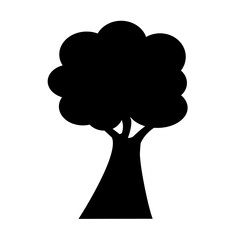 tree silhouette icon on white background. flat style. tree icon for your web site design, logo, app, UI. tree symbol.