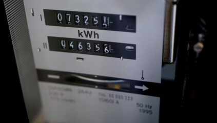 Obraz premium Electricity meter with day and night tariff 