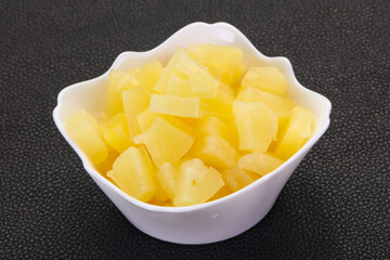 Marinated pineapple pieces