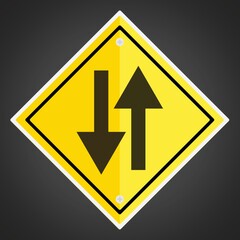 Two-way traffic sign