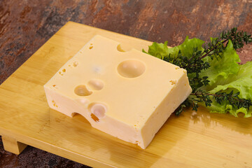 Maasdam cheese brick