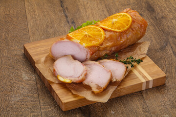 Chicken roll with orange