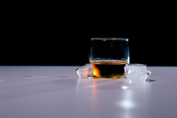 Barman pouring whiskey whiskey glass beautiful night