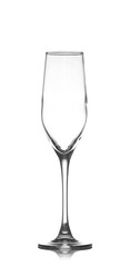 Empty glass on white background