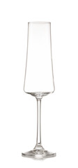 Empty glass on white background